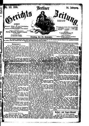 Berliner Gerichts-Zeitung on Sep 28, 1886