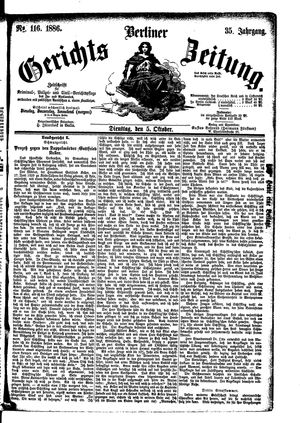 Berliner Gerichts-Zeitung on Oct 5, 1886