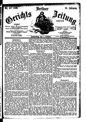 Berliner Gerichts-Zeitung vom 07.10.1886