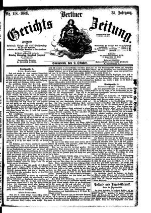 Berliner Gerichts-Zeitung vom 09.10.1886