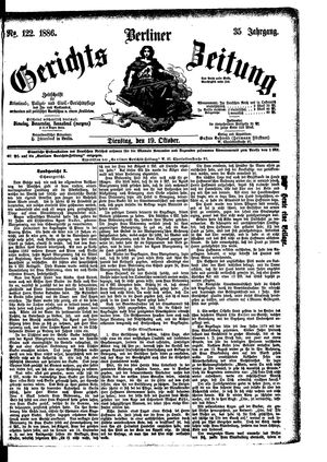 Berliner Gerichts-Zeitung vom 19.10.1886