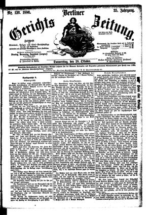 Berliner Gerichts-Zeitung vom 28.10.1886