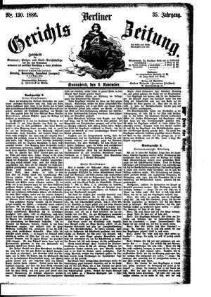 Berliner Gerichts-Zeitung on Nov 6, 1886