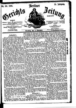 Berliner Gerichts-Zeitung vom 09.11.1886