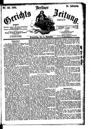 Berliner Gerichts-Zeitung vom 11.11.1886