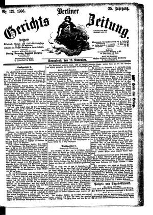 Berliner Gerichts-Zeitung vom 13.11.1886