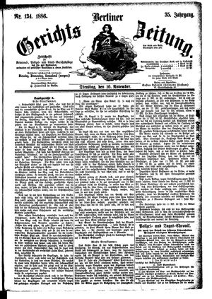 Berliner Gerichts-Zeitung vom 16.11.1886