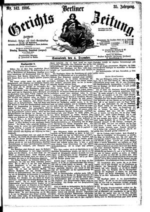 Berliner Gerichts-Zeitung vom 04.12.1886