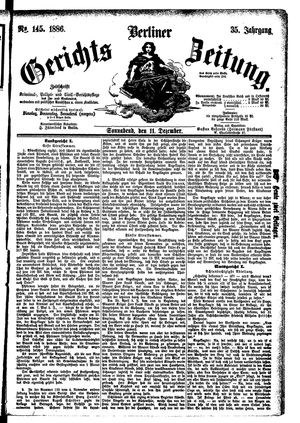 Berliner Gerichts-Zeitung vom 11.12.1886