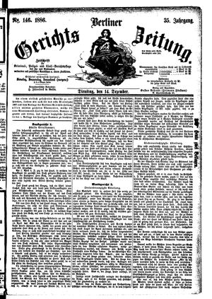 Berliner Gerichts-Zeitung vom 14.12.1886