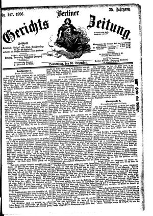Berliner Gerichts-Zeitung vom 16.12.1886