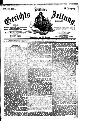 Berliner Gerichts-Zeitung on Jan 22, 1887