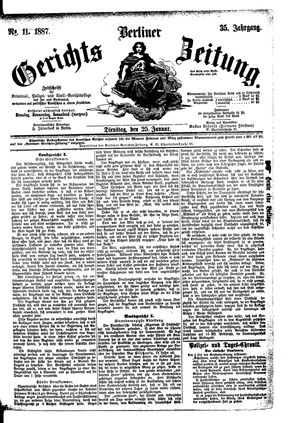 Berliner Gerichts-Zeitung on Jan 25, 1887