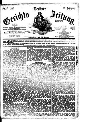 Berliner Gerichts-Zeitung on Jan 29, 1887