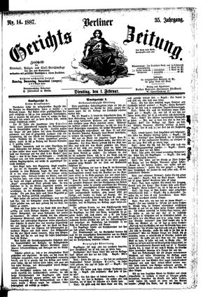 Berliner Gerichts-Zeitung vom 01.02.1887
