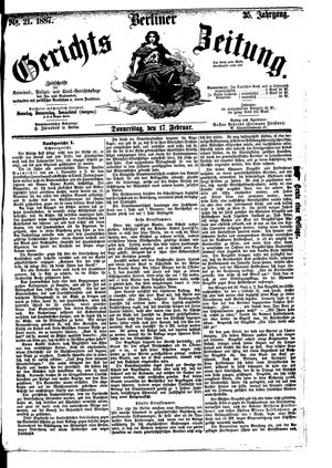 Berliner Gerichts-Zeitung vom 17.02.1887
