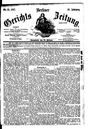 Berliner Gerichts-Zeitung vom 26.02.1887