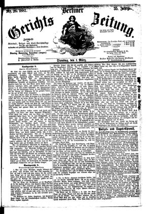 Berliner Gerichts-Zeitung vom 01.03.1887