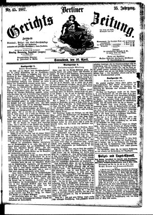 Berliner Gerichts-Zeitung on Apr 16, 1887