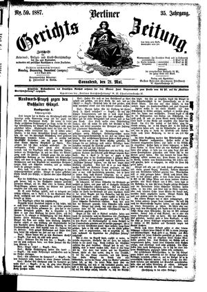 Berliner Gerichts-Zeitung on May 21, 1887