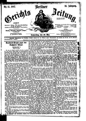 Berliner Gerichts-Zeitung on May 26, 1887