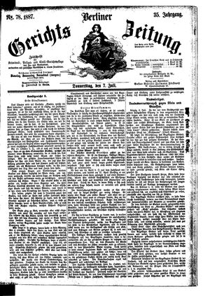 Berliner Gerichts-Zeitung vom 07.07.1887