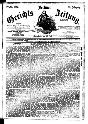 Berliner Gerichts-Zeitung vom 23.07.1887