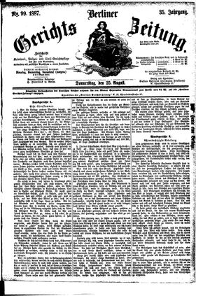 Berliner Gerichts-Zeitung on Aug 25, 1887