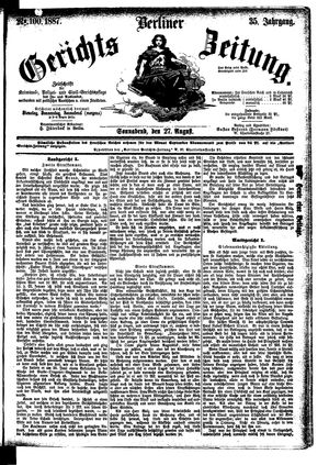 Berliner Gerichts-Zeitung vom 27.08.1887