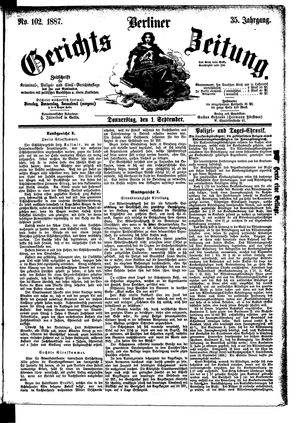 Berliner Gerichts-Zeitung on Sep 1, 1887