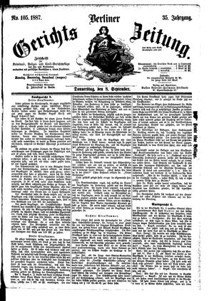 Berliner Gerichts-Zeitung vom 08.09.1887