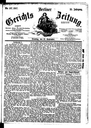 Berliner Gerichts-Zeitung vom 13.09.1887