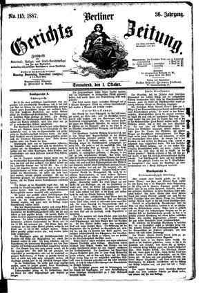 Berliner Gerichts-Zeitung on Oct 1, 1887