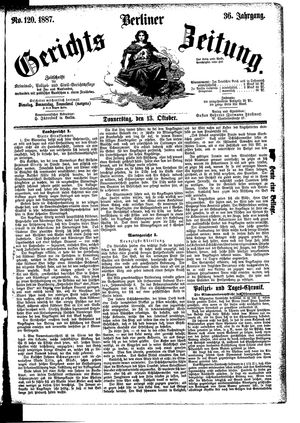 Berliner Gerichts-Zeitung on Oct 13, 1887