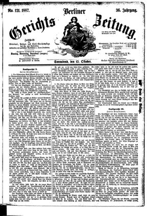 Berliner Gerichts-Zeitung vom 15.10.1887