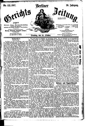 Berliner Gerichts-Zeitung vom 18.10.1887