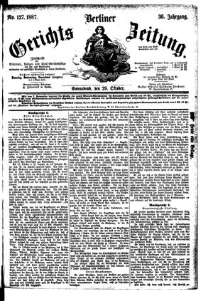 Berliner Gerichts-Zeitung vom 29.10.1887