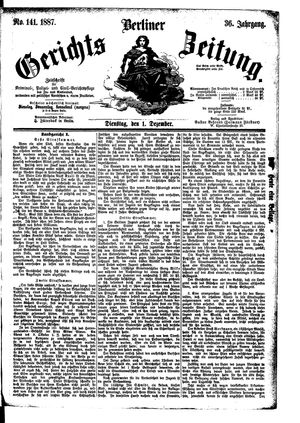 Berliner Gerichts-Zeitung vom 01.12.1887