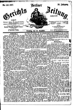 Berliner Gerichts-Zeitung vom 13.12.1887