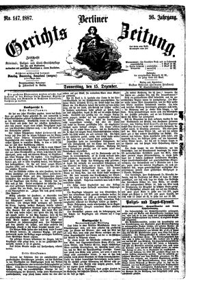 Berliner Gerichts-Zeitung vom 15.12.1887