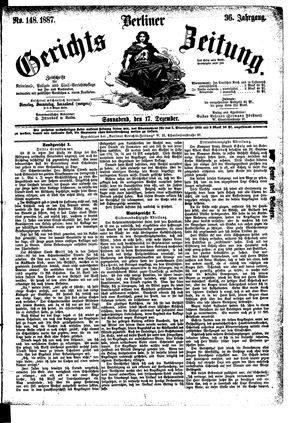 Berliner Gerichts-Zeitung vom 17.12.1887