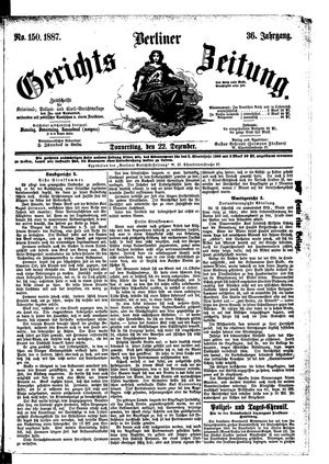 Berliner Gerichts-Zeitung on Dec 22, 1887