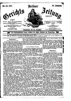 Berliner Gerichts-Zeitung vom 24.12.1887