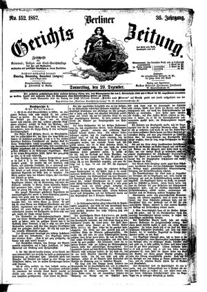 Berliner Gerichts-Zeitung vom 29.12.1887