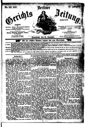 Berliner Gerichts-Zeitung vom 31.12.1887