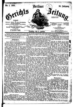 Berliner Gerichts-Zeitung vom 03.01.1888