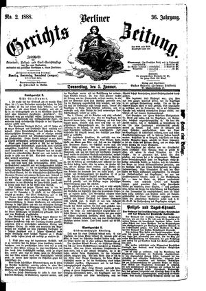 Berliner Gerichts-Zeitung vom 05.01.1888