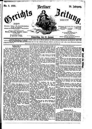 Berliner Gerichts-Zeitung vom 19.01.1888