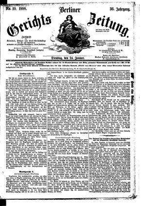 Berliner Gerichts-Zeitung vom 24.01.1888