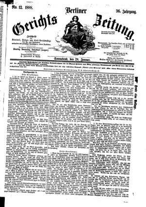Berliner Gerichts-Zeitung on Jan 28, 1888